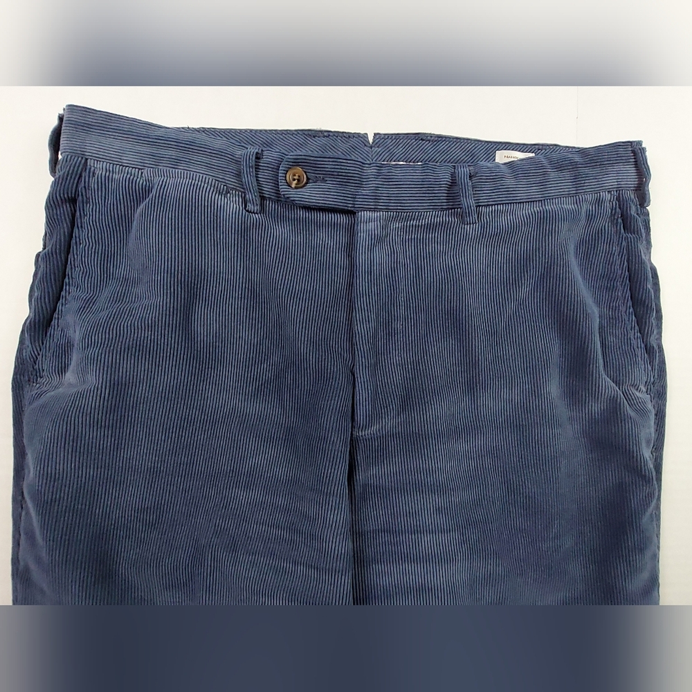 Peter Millar Nanoluxe Corduroy Pants Mens Size 36x34 Blue Straight Leg MF15B91 - Picture 7 of 12